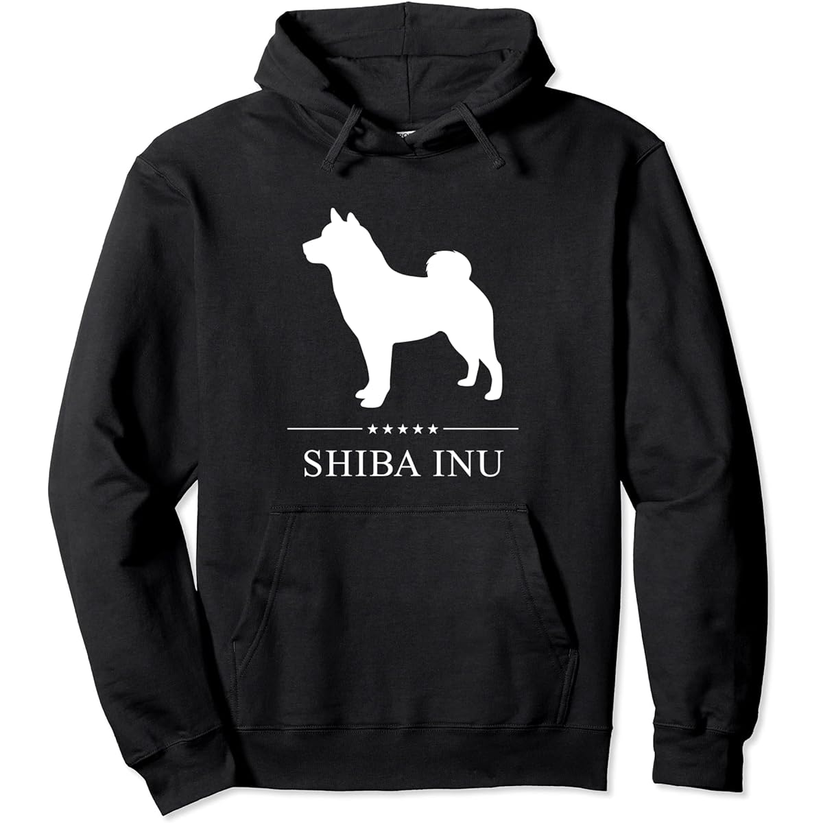 Shiba Inu White Silhouette Hoodie