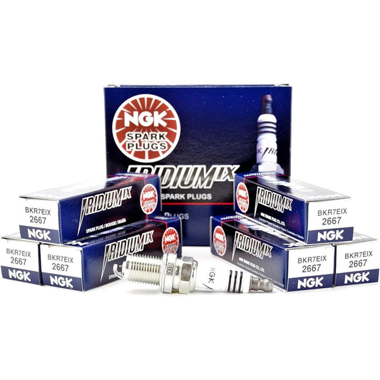 NGK # 2667 Iridium Spark Plug BKR7EIX --- 6 pieces