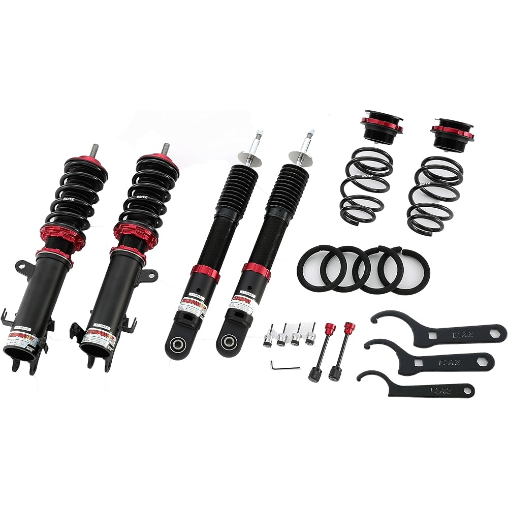 BLITZ Vehicle Height Adjustment with Wrench Alto Turbo RS/Alto Works HA36S Damper Suspension Front Rear 4 Piece Set Total Length Adjustment Type 32 Levels of Damping Force Adjustment DAMPER ZZ-R 92348