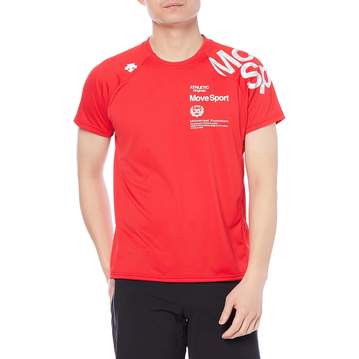 [DESCENTE] Short Sleeve Shirt T-Shirt Dry Transfer Sweat Absorbent Quick Drying Stretch Training MOVESPORT Men's DMMTJA52