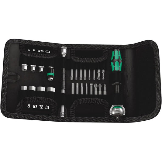 Wera 05051045001 | Kraftform Kompakt Zyklop speed ratchet set (soft case type), 26 pieces