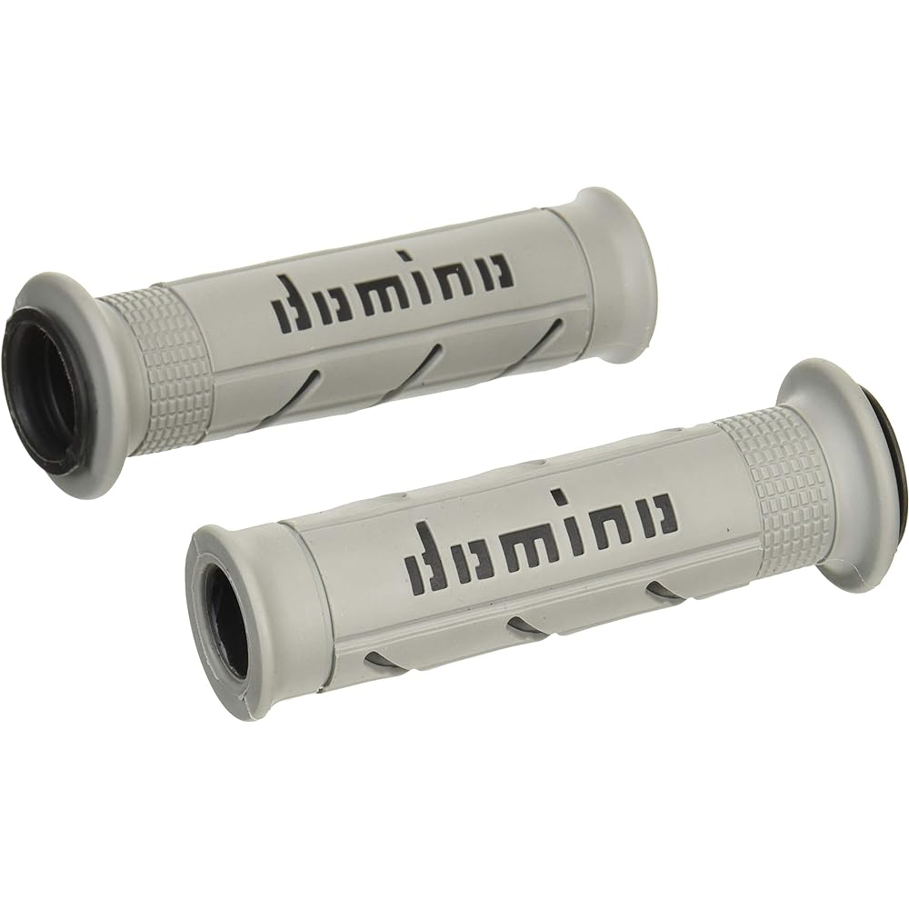 domino Handlebar Grip Street Type Thermoplastic Rubber Gray x Black 126mm A25041C4052