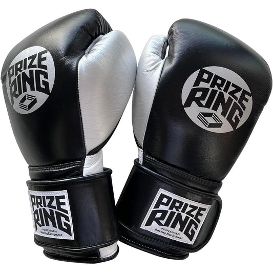 PRIZE RING Boxing Gloves “Professional SS” Black/Silver 10oz