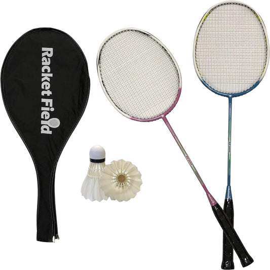 Badminton racket with case Beginner Original badminton racket (RF-5000) Gut tensioned Cover included Light and easy to swing For beginners Jointless