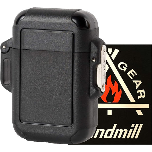 Windmill Turbo Lighter Black with Zag Logo Sticker Waterproof Windproof Fillable 362-1002K