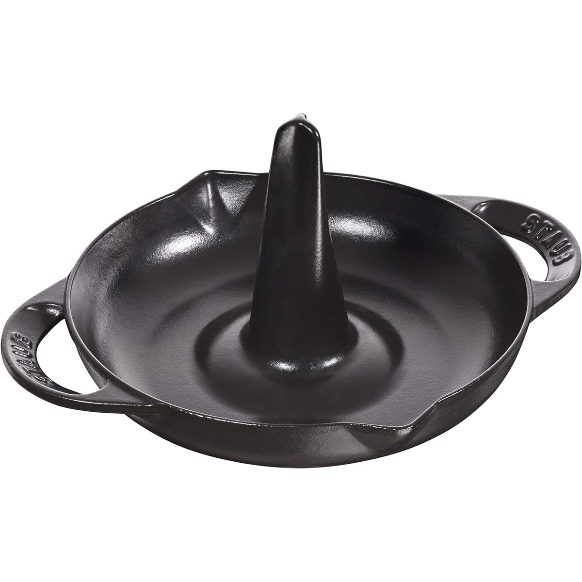 staub "Chicken Roaster 24cm Black" Enamel Cast Oven Dish Roast Chicken Grill [Authorized Japanese Product] Vertical Chicken Roaster 40509-339