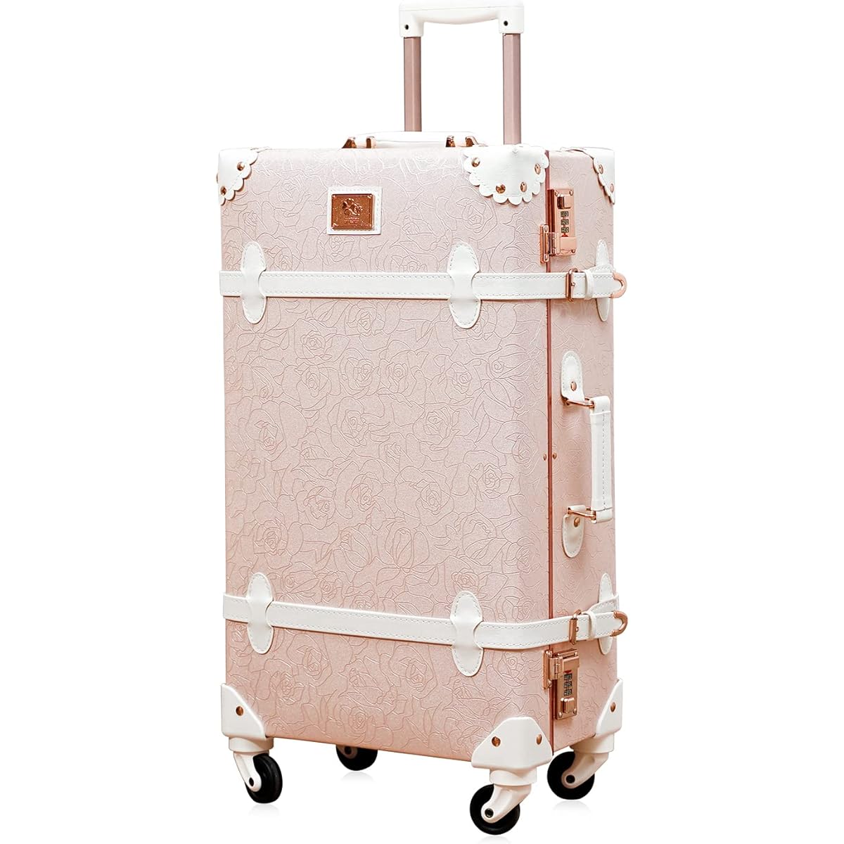 uerecity cute suitcase classic trunk trunk case pink carry-on carry case cute children girls