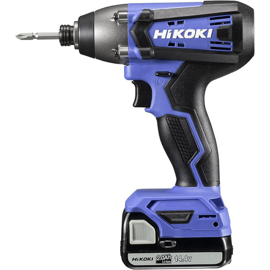 HiKOKI 14.4V Cordless Impact Driver 2.0Ah Storage Battery x 2 Charger with Case FWH14DF(2BG) Blue