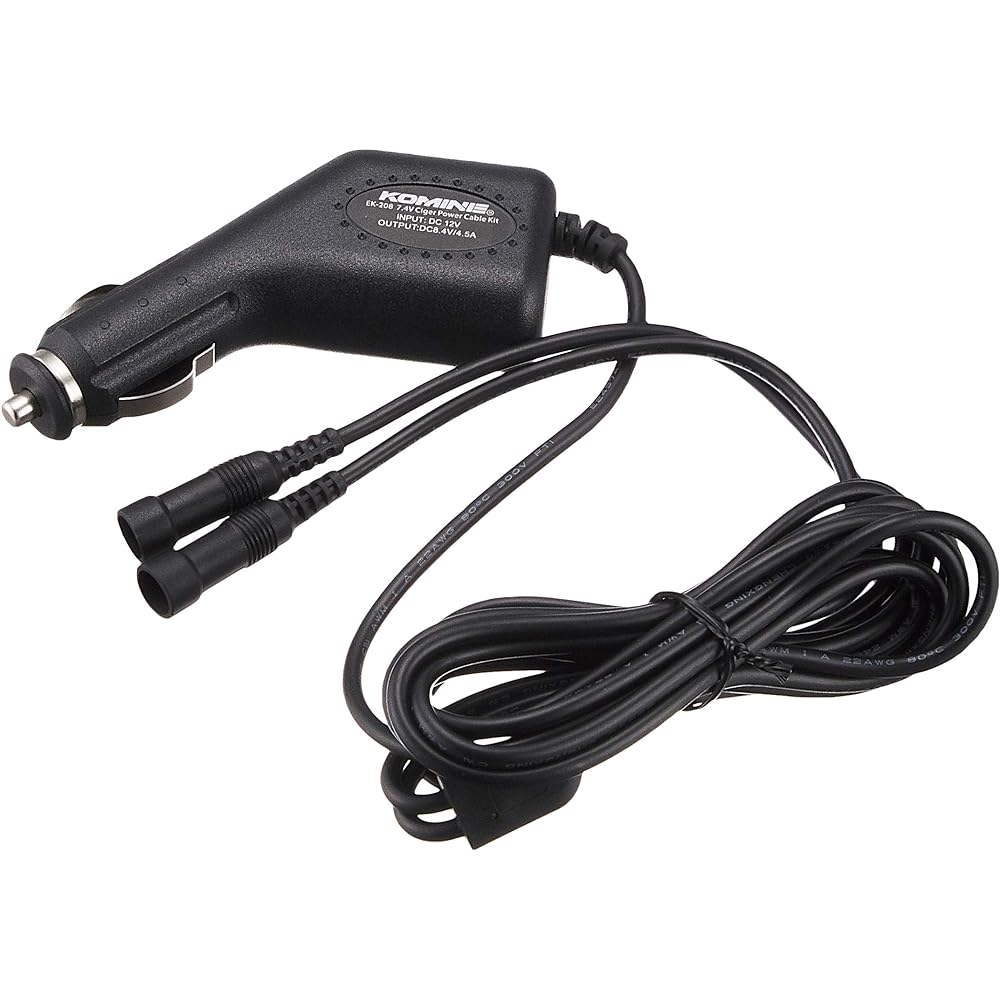 Komine Bike Cigar Power Cable Kit 7.4V 08-208 EK-208