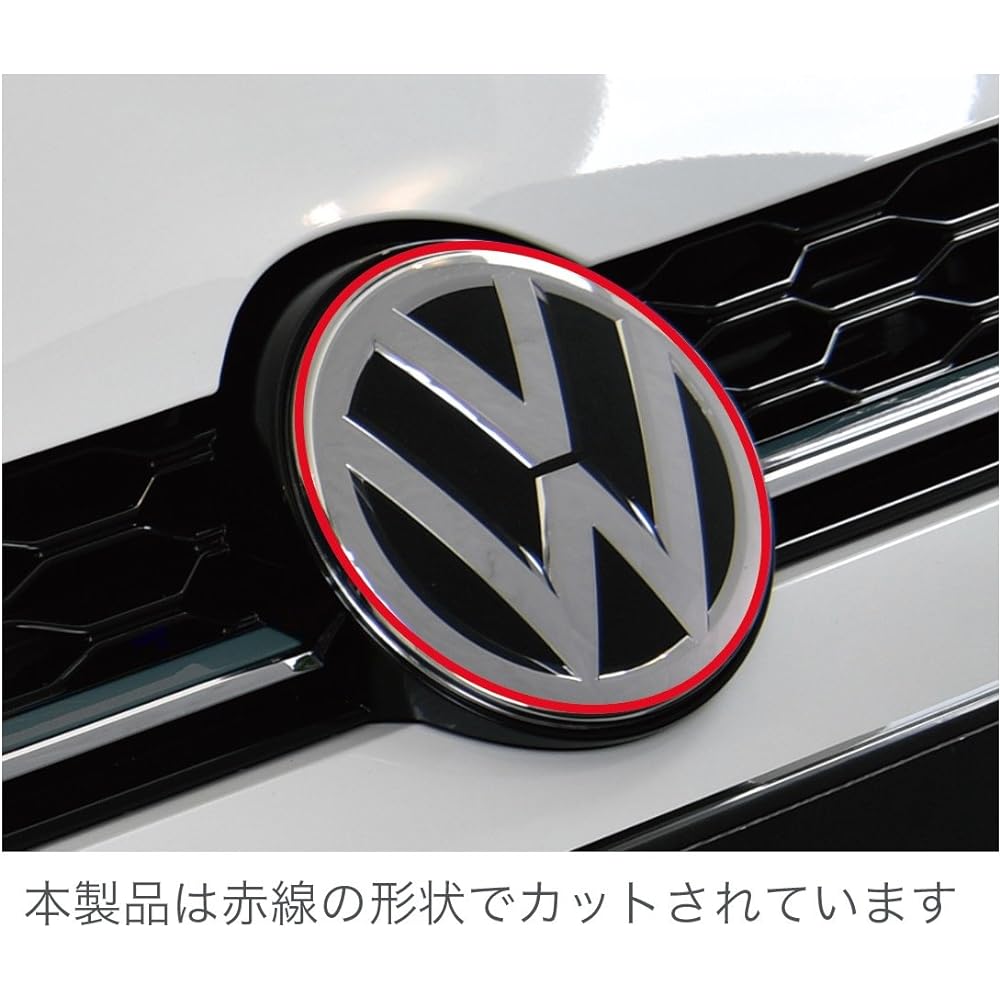 core OBJ front emblem protection film for Volkswagen clear type CO-VEP-001