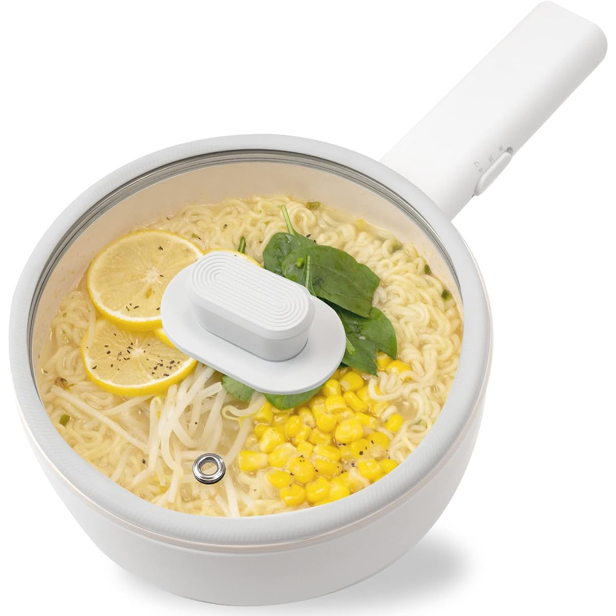 BIEn Electric Pot, Electric Cooking Pot, Grill Pot, Ramen, Udon, Fried Eggs, Helping, Examinations, Late Night Snacks, No Fire in Summer, Multifunctional Frying Pan, One Hand Pot, Temperature Control, Food Grade Certified PP Material, Travel, Car Stay (1
