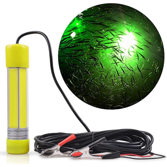 Fishing light LED underwater fishing light Fishing light 20W 12v 24v compatible Equipped with high brightness 120 LEDs 6M power cord Storage pouch included White Green Blue