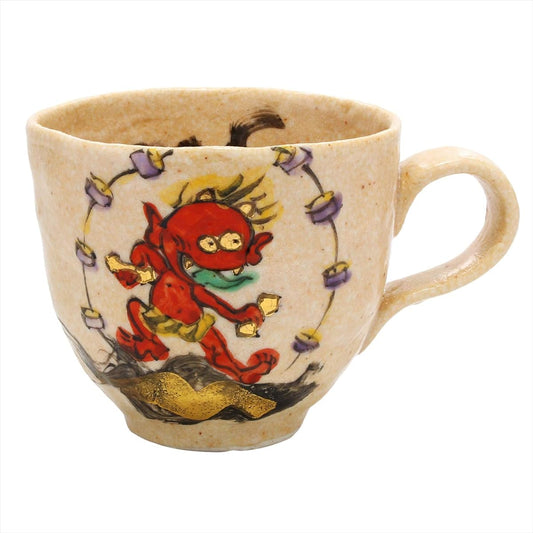 Mino Ware Hitori Wada Mug Raijin Cosmetic Box 105-0019