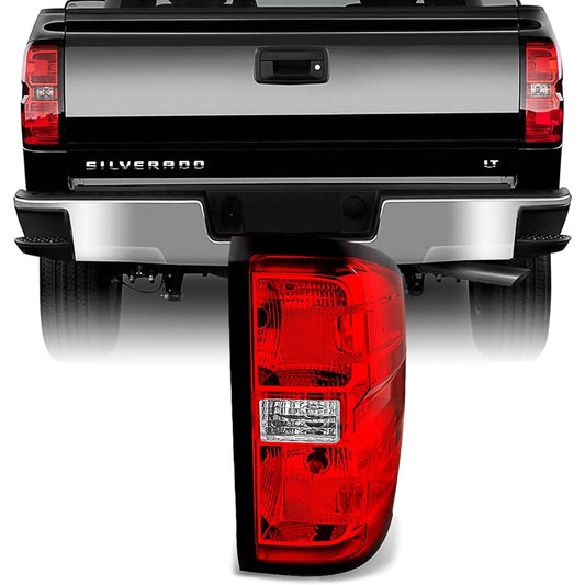 14-15 Chevrolet Sylbalard 1500 2500 HD 3500 HD Pickup Track Red Clear Penice Right Tail Light Replacement
