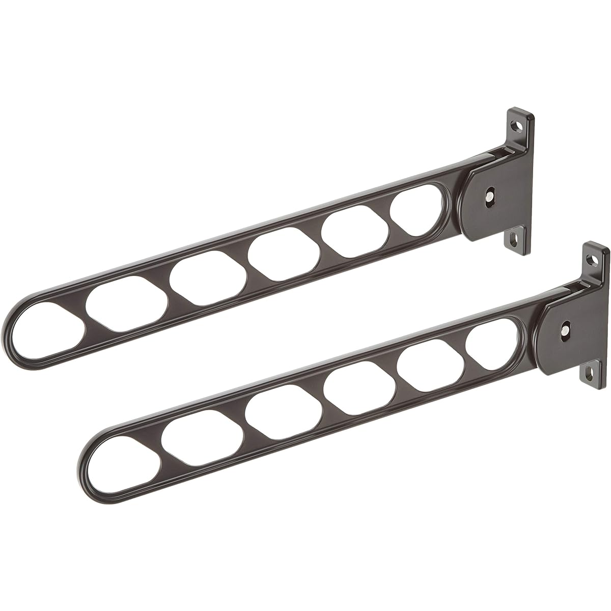 NASTA Aluminum Clothes Drying Hardware KS-DA553AB-DB Dark Bronze Set of 2