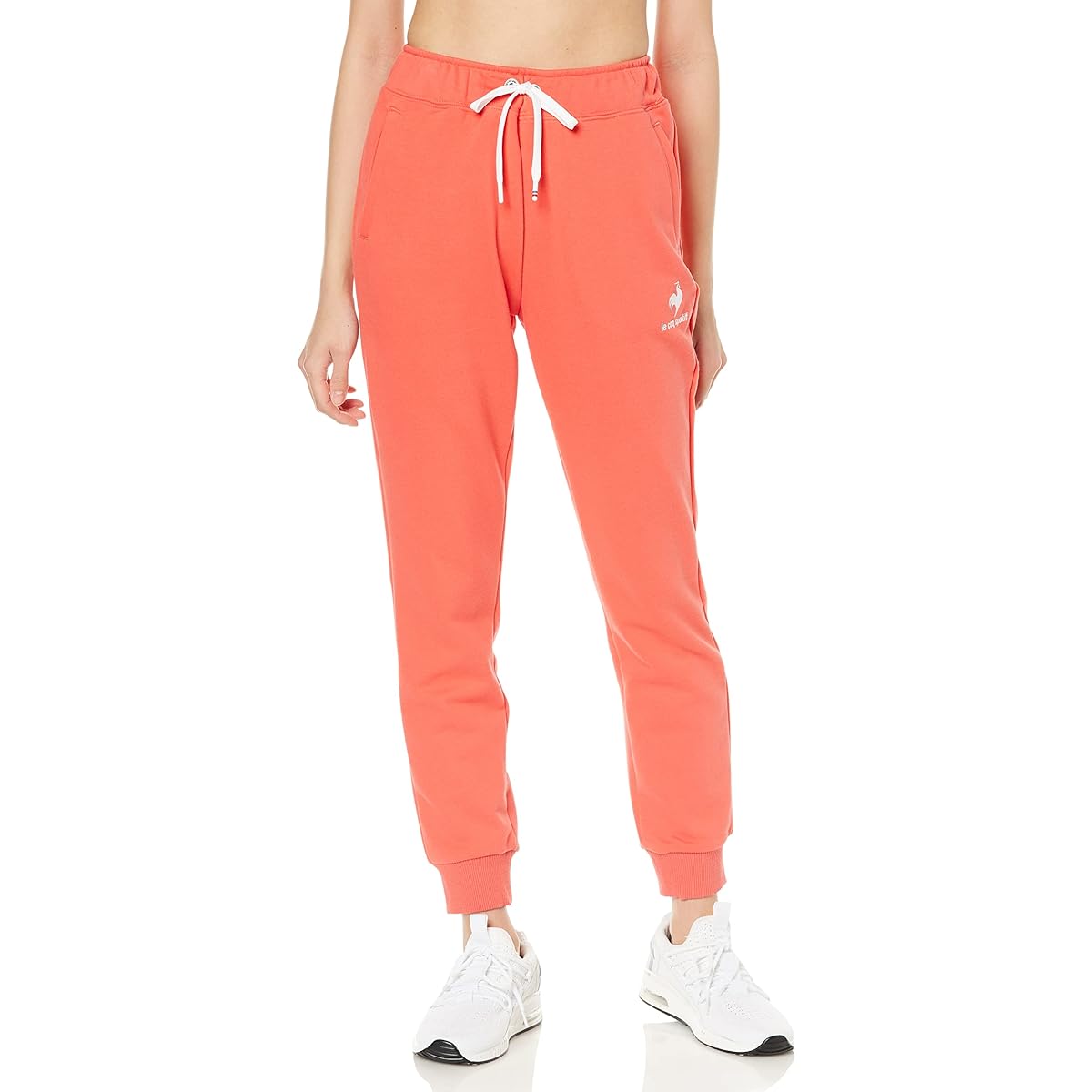[Le Coq Sportif] Long Pants, Training Sweatpants, Sweat Absorbent, Stretch, Gym, One Point, Women's