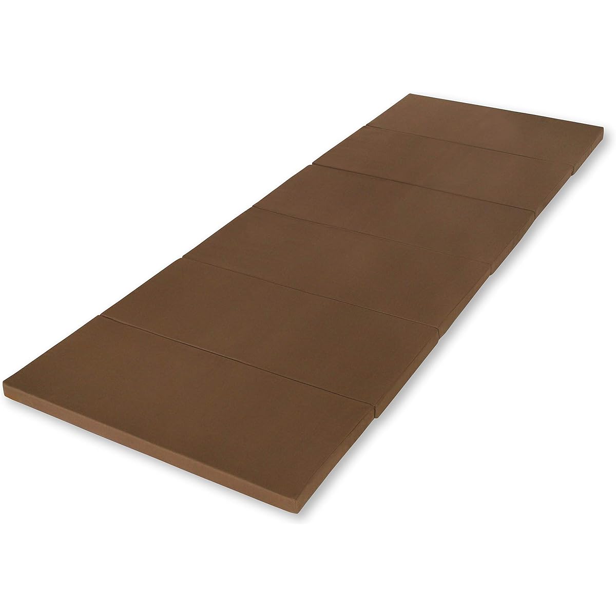 Arkem Lanary Folding Mattress, Sixfold, Compact Mattress, Semi-Single, Width 80cm, Brown, High Repulsion, Body Pressure Dispersion, Urethane Material, Sleeping flat, Sleeping in the car, Camping, Back pain