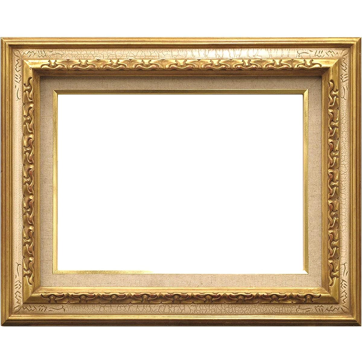 Large Oil Frame 7861 F10 Antique Ivory UV Protection Acrylic