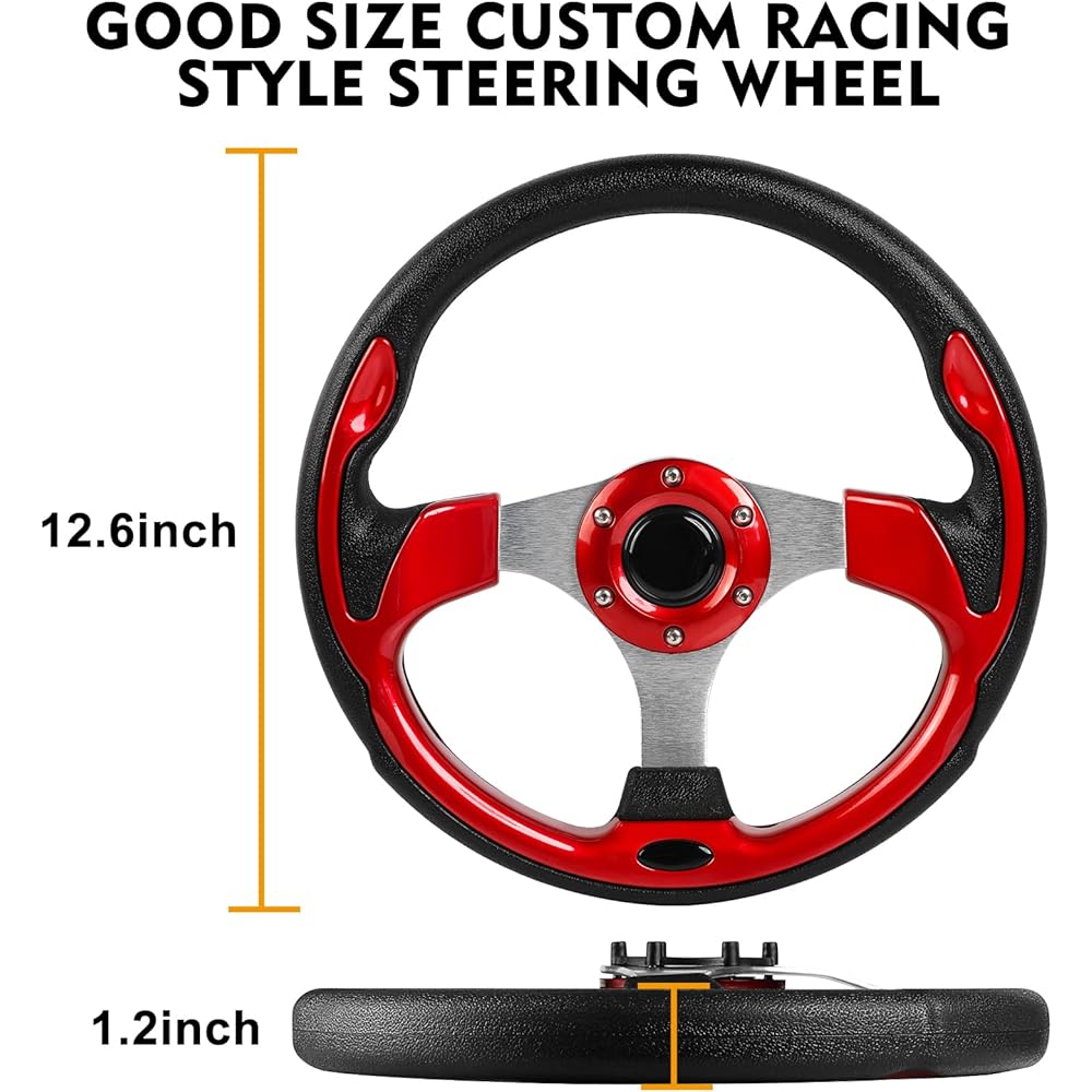 MOSNAI Golf Cart Handle Cover Fit Cart EZGO TXT & RXV Marathon Club Car DS PRECEDENT ONWARD TEMPO Yamaha Drive Universal Cool Racing Handle Style 8