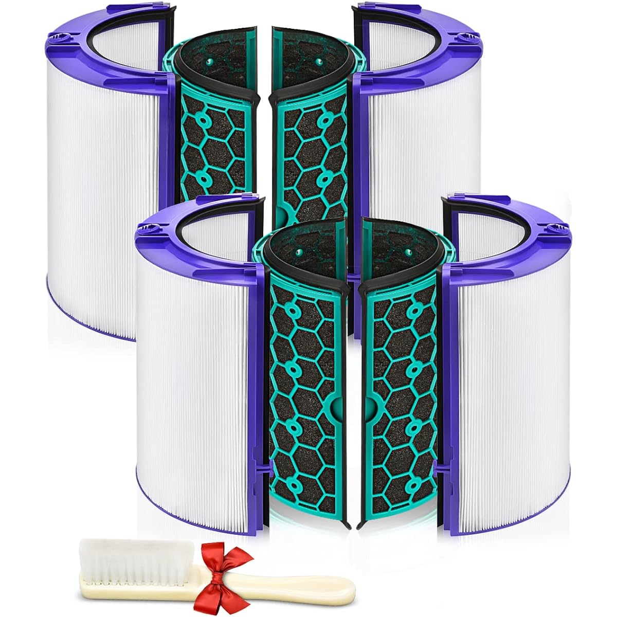 Dyson DP04 TP04 HP04 HP05 TP05 Filter Air Purifier Filter [2 Sets] Fan with Air Purifying Function Air Purifying Fan Heater Replacement Filter [Deodorizing, Disinfecting, Pollen Prevention, HEPA Dust Collection] Multifiltration Filter Compatible Product