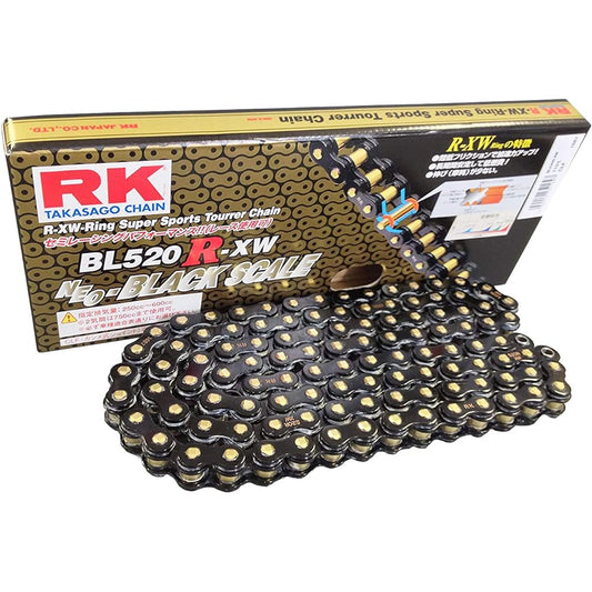 RK EXCEL RK (RK) Drive Chain BL520X-XW 120L Caulking Joint Electroplated Black Coat