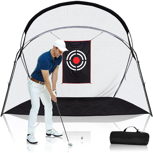 Golf net, golf practice net, golf practice swing net practice swing, white, large, indoor/outdoor, assembly type, noise reduction, easy to install, comes with special bag, suitable for beginners