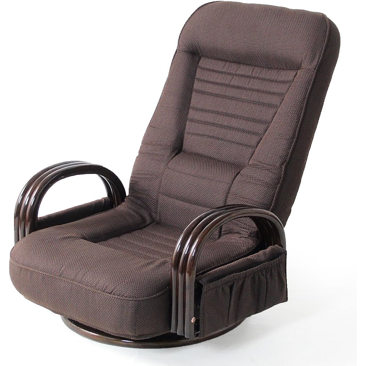 Tansu no Gen High Chair 360 Degree Rotation High Back Rattan Chair Rattan Chair Reclining Brown 21300043 BR [54944]