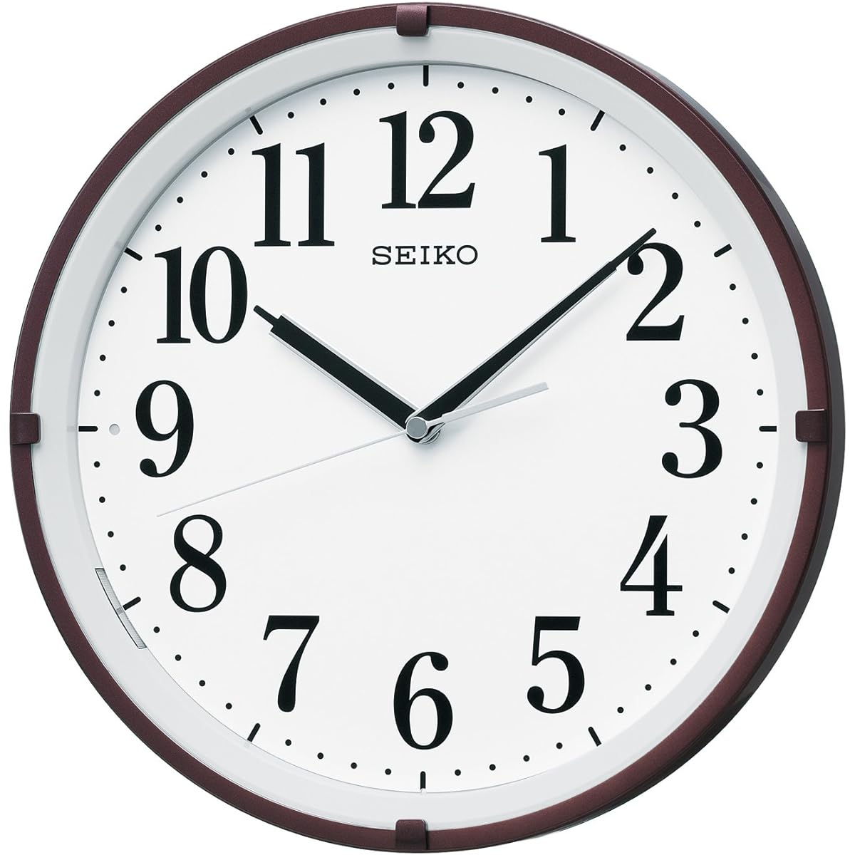 Seiko Clock Wall Clock Automatic Lighting Radio Wave Analog Visible at Night Brown Metallic KX205B SEIKO