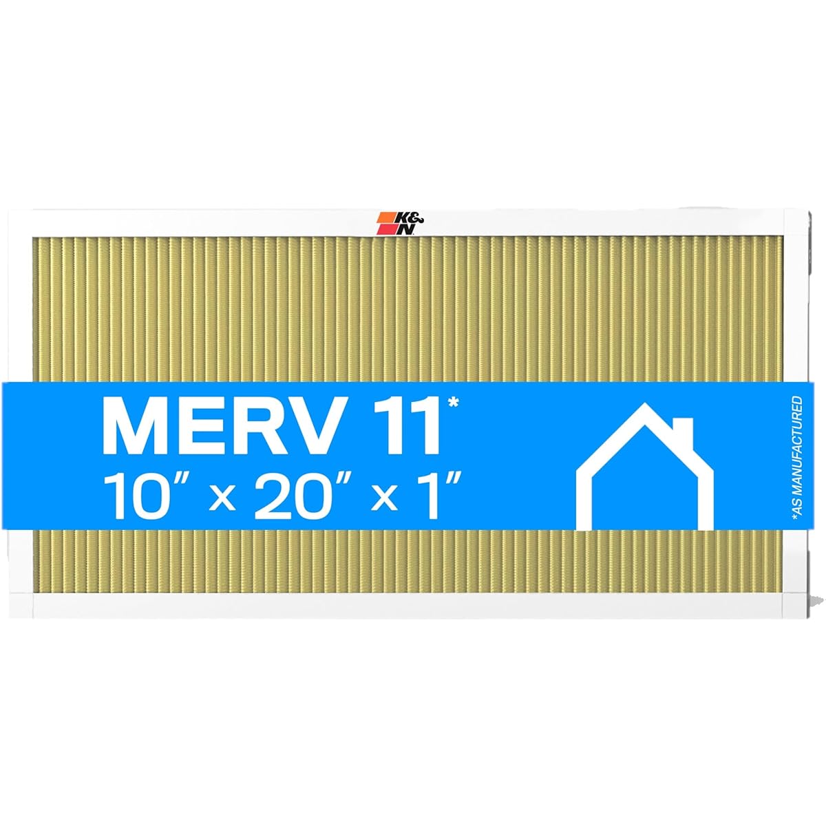K & N HVC-11020 H HVAC filter 10 x 20 x 1, 1 count (1 pack)