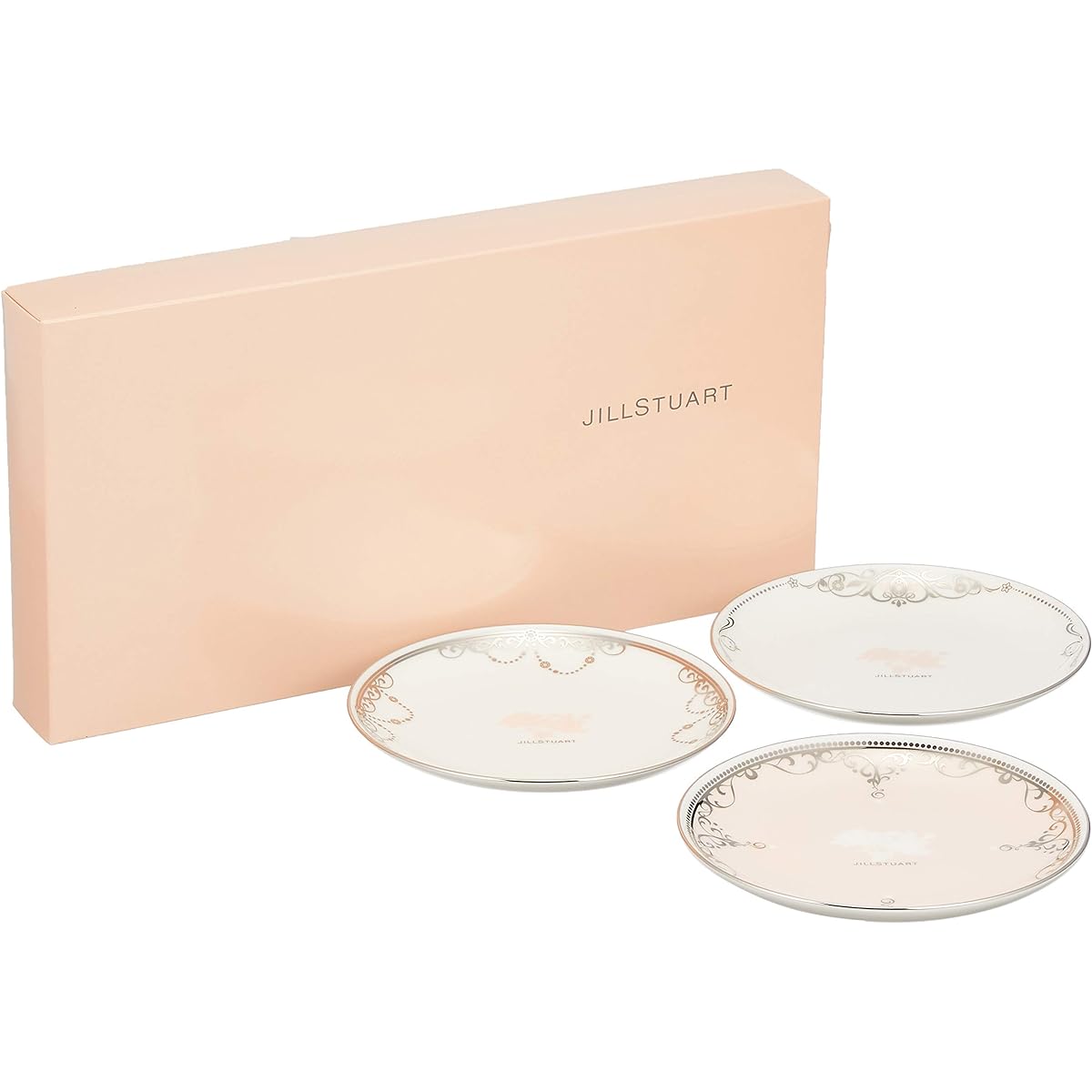 NARUMI Plate Dish Set JILL STUART 13cm 3 Pattern Set Stylish Cute Wedding Gift Made in Japan Gift Box Included 96622-23145