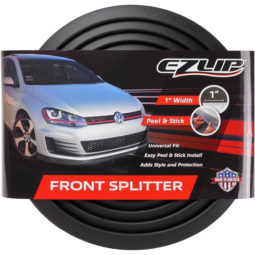 General-purpose lip spoiler EZLIP [Easy Lip] Black EZLIP JAPAN (3-color decal kit, cleaner included)
