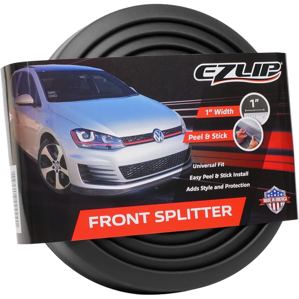 General-purpose lip spoiler EZLIP [Easy Lip] Black EZLIP JAPAN (3-color decal kit, cleaner included)