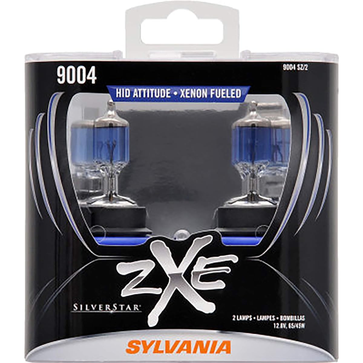 Sylvania 9007 Silverstar ZXE High Performance Halogen Headlight Light bulb, (Pack of 2) 9004sz.pb2
