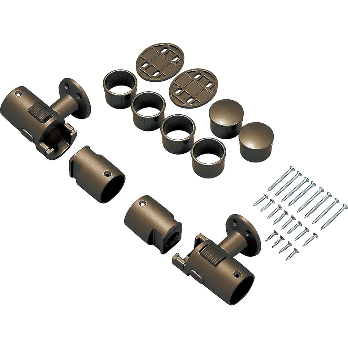 Matsuroku Handrail Component BAUHAUS Detachable Handrail Bracket for Fusuma N BF-26B Brown