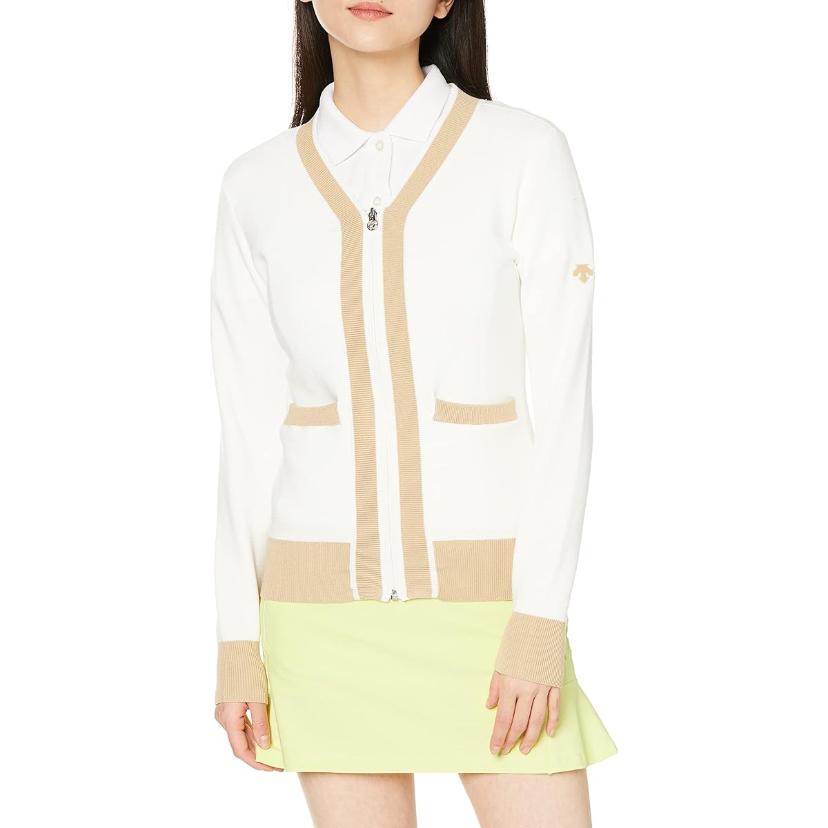 Descente DGWVJL01 Women's Sweater Full Zip Layered Style Golf