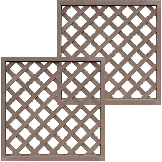 igarden iwood lattice lattice dark brown H90cm x W90cm set of 2 X9090D-02