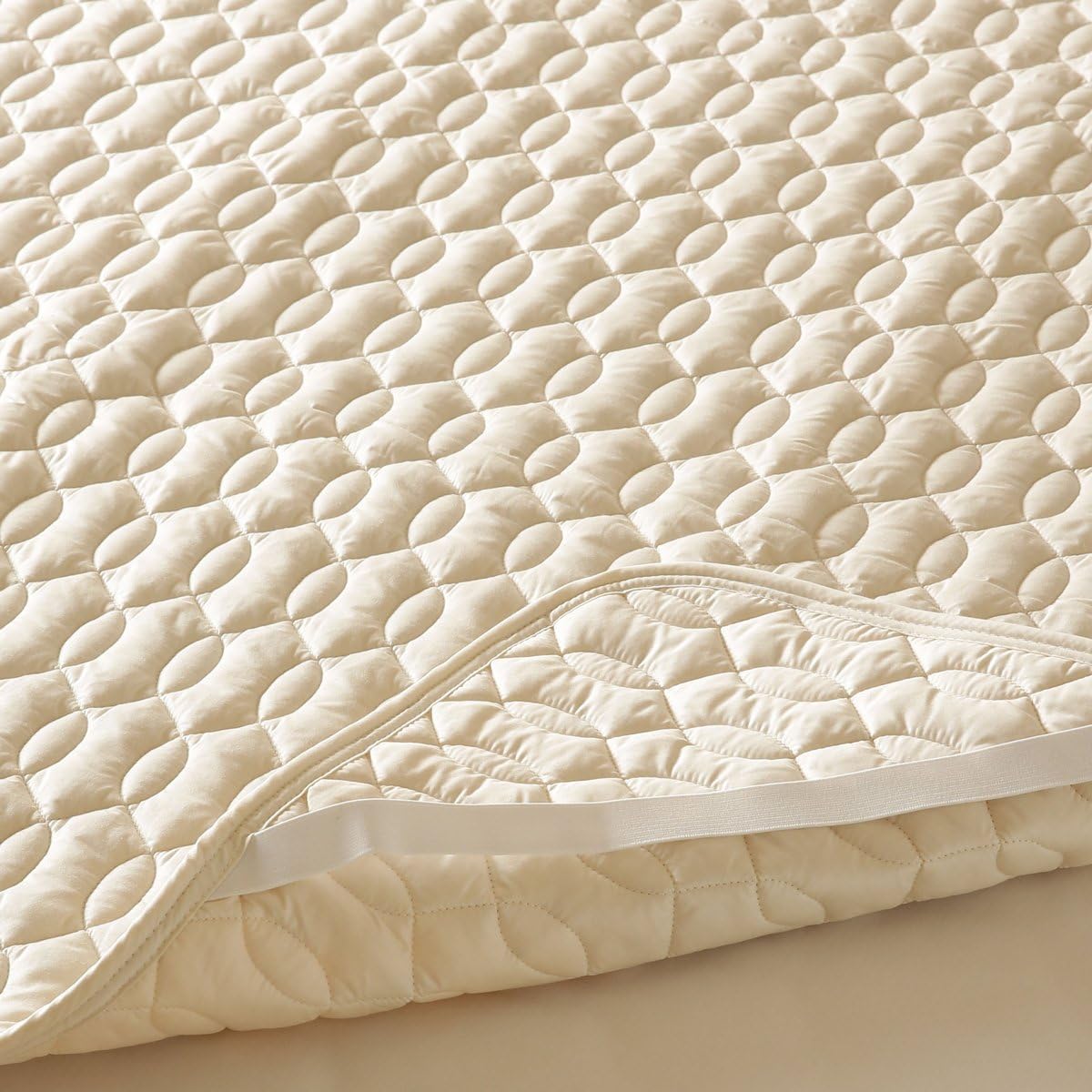 nishikawa [Nishikawa] Wool Bed Pad Queen Washable Wool Cotton Made in Japan Beige 206700056300 Queen (160 x 200 cm)