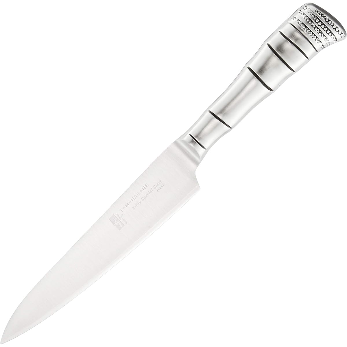 TWR Kataoka Seisakusho Petty Knife Silver 150mm Made in Japan TAMAHAGANE Bamboo Molybdenum Vanadium Steel Interrupt TK-1107