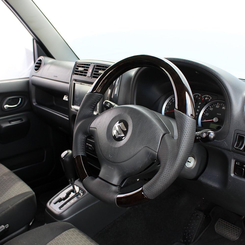 REAL Steering [Jimny (JB23W: 5-9 types)/Jimny Sierra (JB43W: 4-8 types)] Blackwood JB-BKW-BK