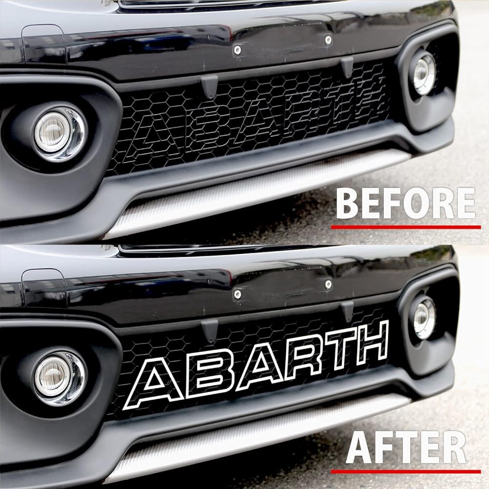 Eve Design Abarth 695 / 595 Series 4 and later dedicated front grill decoration kit Logo Impact 2 LIA series (painted) Product number: LIA-WH2 [White]