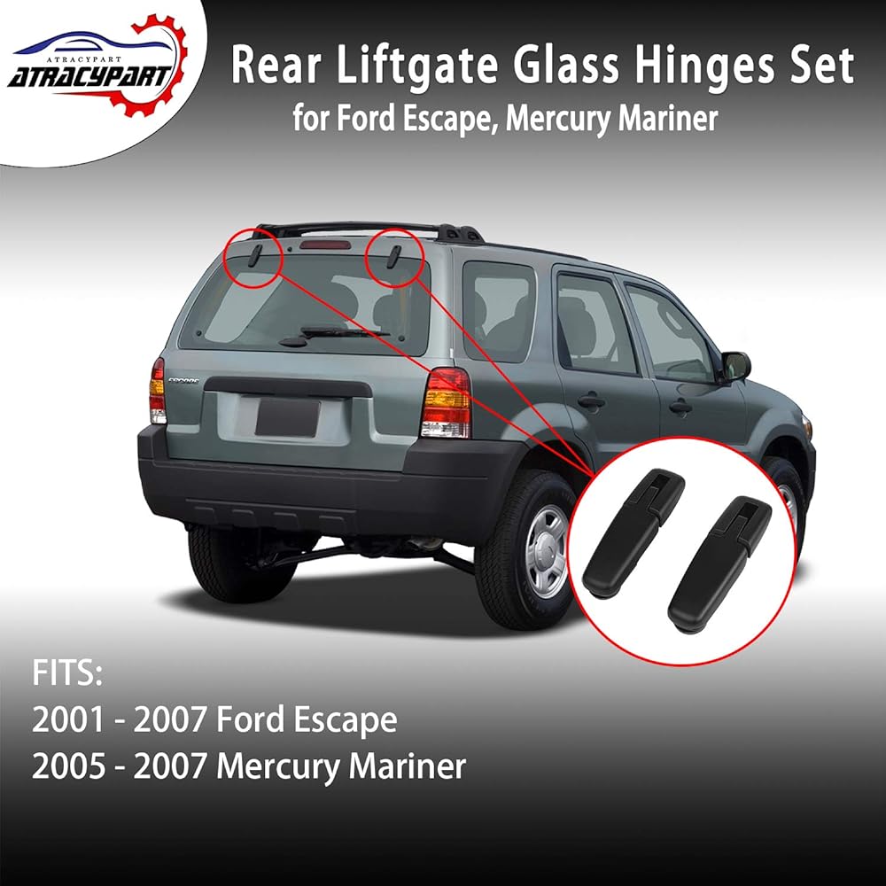 Rear window hinge set lift gate glass hinge left and right 2001-2007 Ford escape 2005-2007 Mercury Mariner #YL8Z78420A68BA, YL8Z78420A69BA, YL8Z-78420A68-BA, YL8Z-78420A68-BA, YL8 Z-78420A69-BA