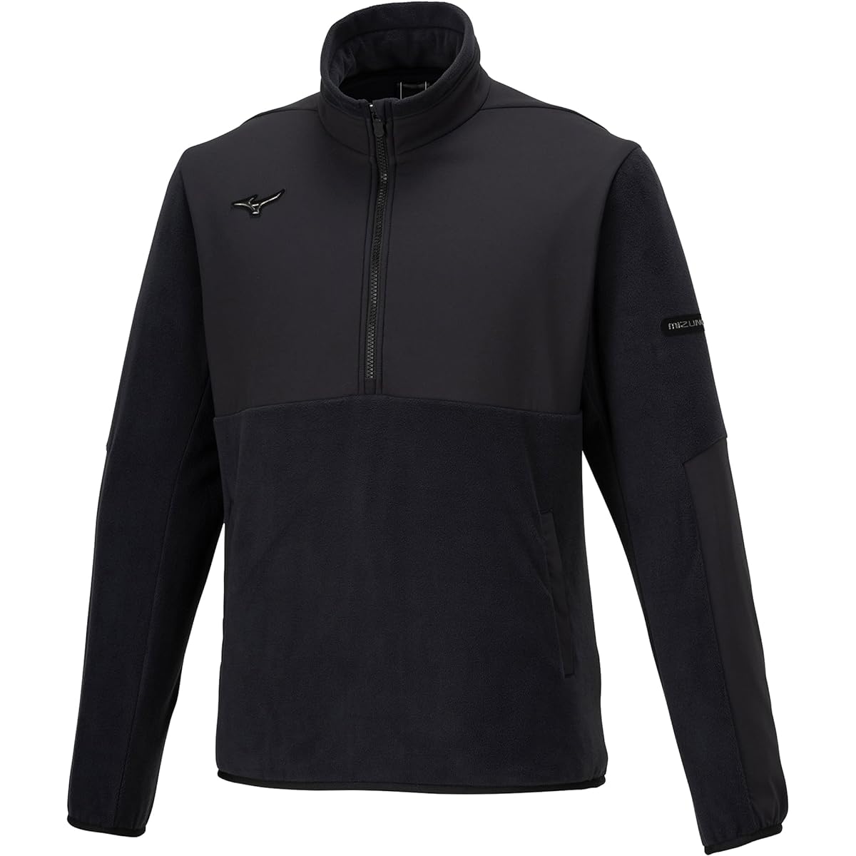 [Mizuno] Training Wear Hybrid Fleece Half Zip Long Sleeve Pullover Water Repellent Stretch 32MCA559