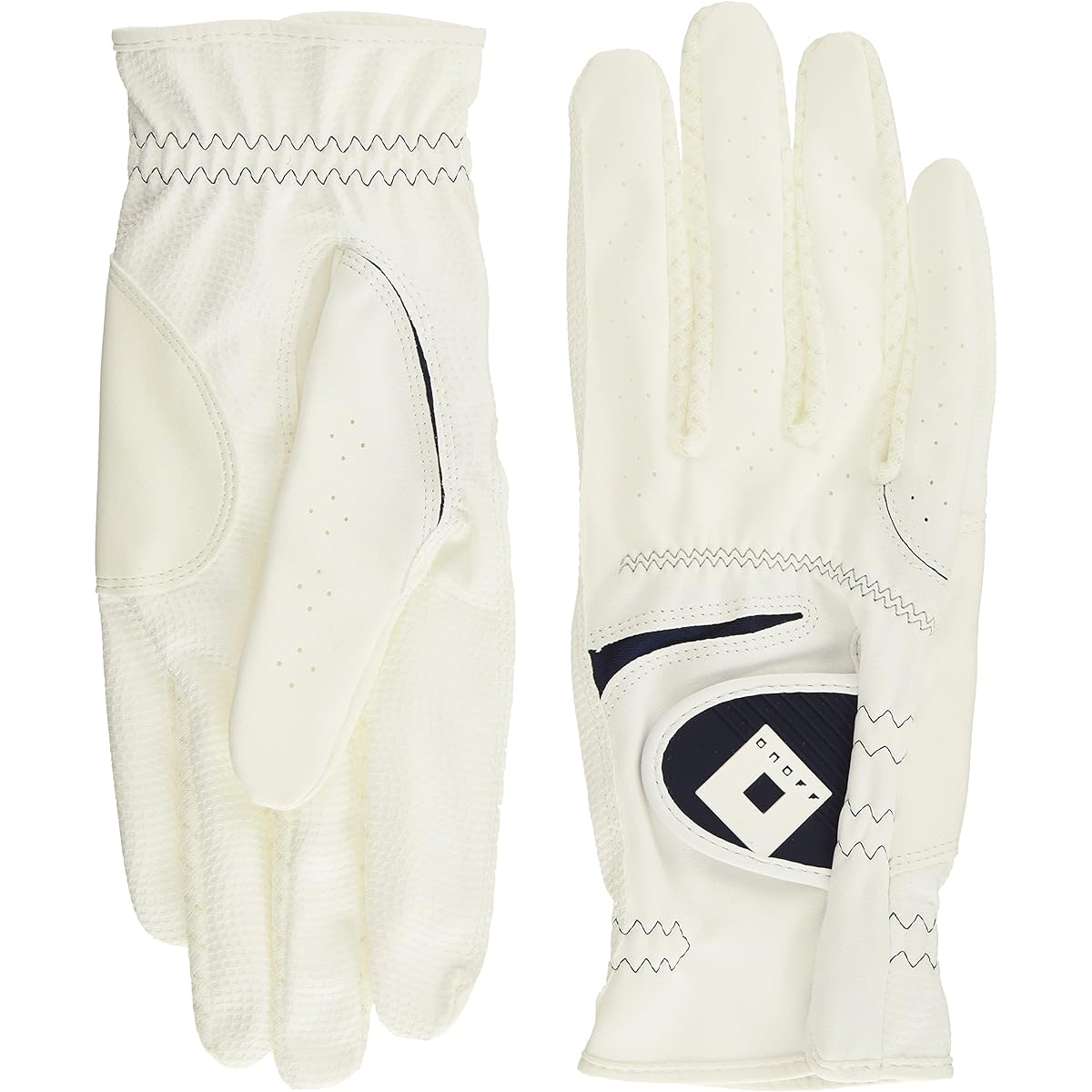 ONOFF Ladies gloves (both hands) White x Navy 21cm OG7321-04 NAV21