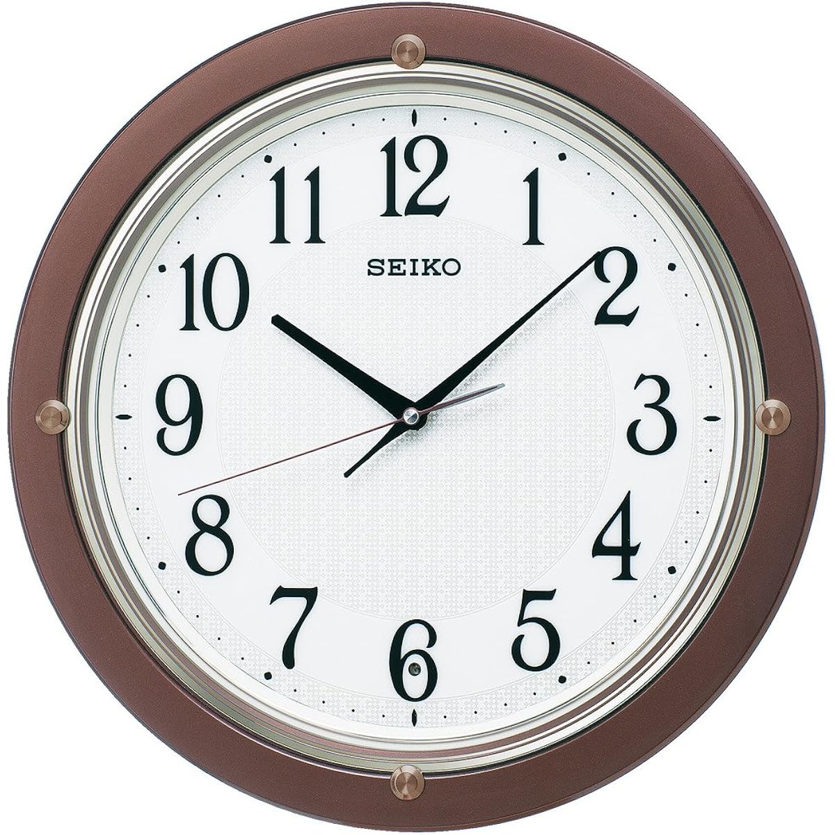 Seiko Clock Wall Clock Radio Analog Brown Metallic KX217B