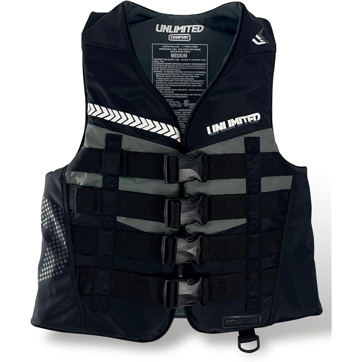 UNLIMITED Life Jacket Watercraft Jet Ski Life Vest Nylon Vest Small Special JCI Preliminary Examination USCG UV2202