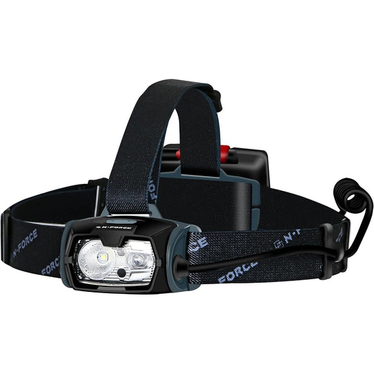 N-FORCE LED Headlight Waterproof Dustproof Shockproof Sensing Mode Quick Off Function (Battery Operated) sp-260r