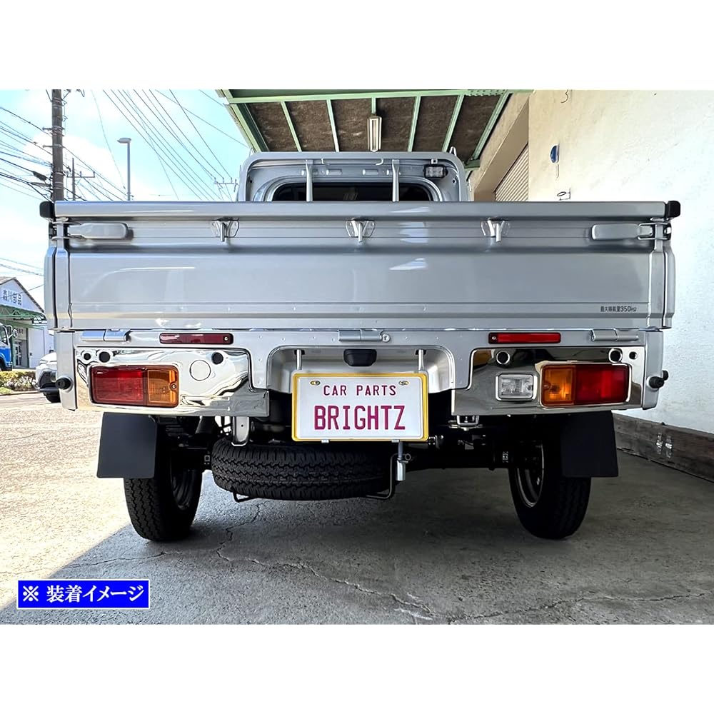 BRIGHTZ Hijet Truck Jumbo S500P S510P Late Super Mirror Stainless Plated Rear Bumper Panel 3PC [TAIL-092] S500 S510 S 500 510 Hijet Truck Jumbo