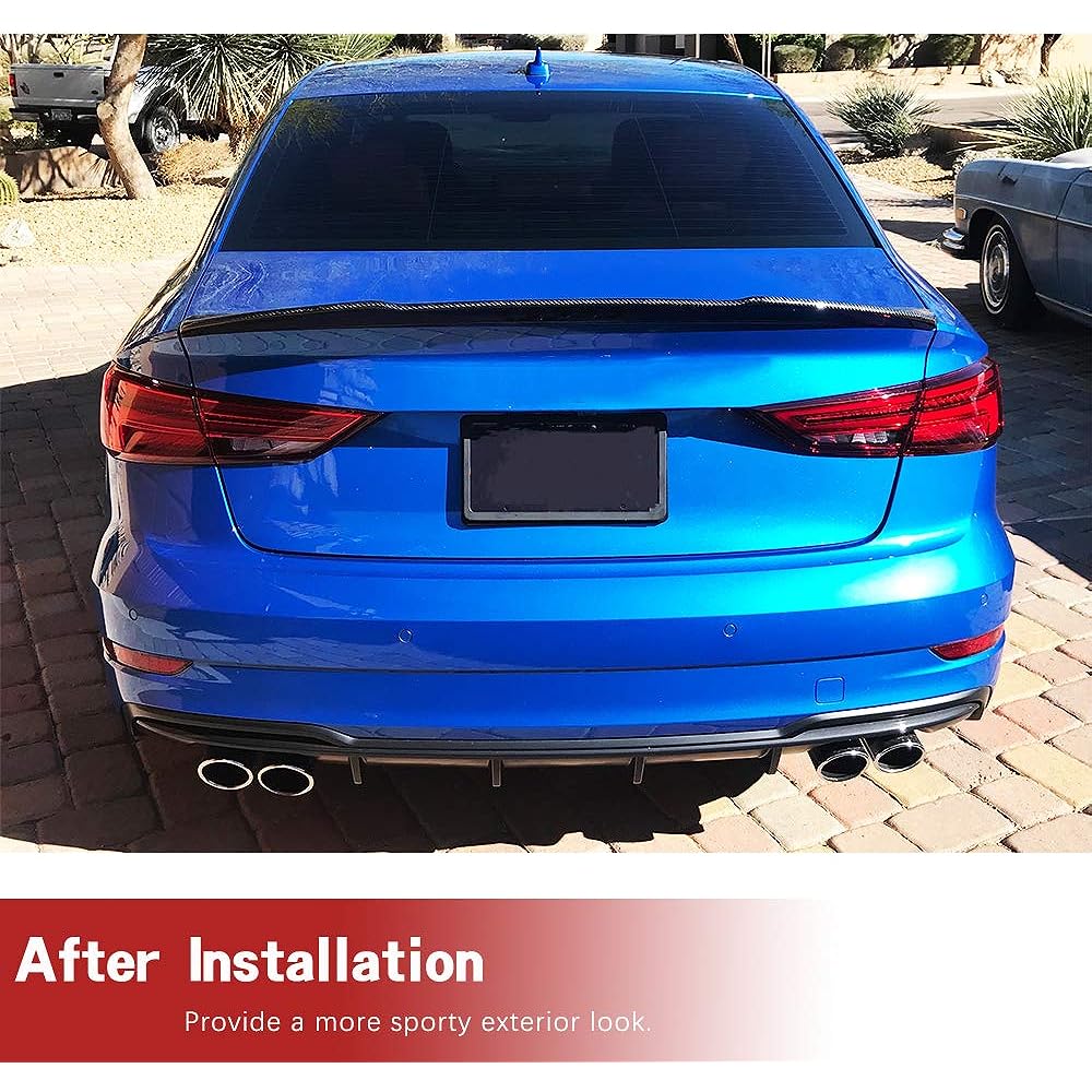 jcsportline For Audi A3 S3 Sedan 2013 – 2017 Rear Spoiler Rear Wing Trunk Spoiler aero Parts Fit a3s3