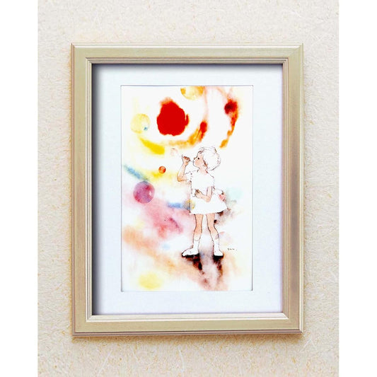 115115 Chihiro Iwasaki painting frame (silver) soap bubbles