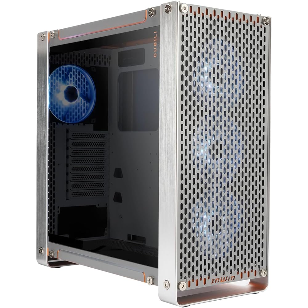 IN WIN InWin Dubili Full Tower Gaming Chassis iBuildiShare Series with Preinstalled ARGB Fans 4 Pieces (Titanium Gray) [IW-CS-DUBILIASB-GRY]